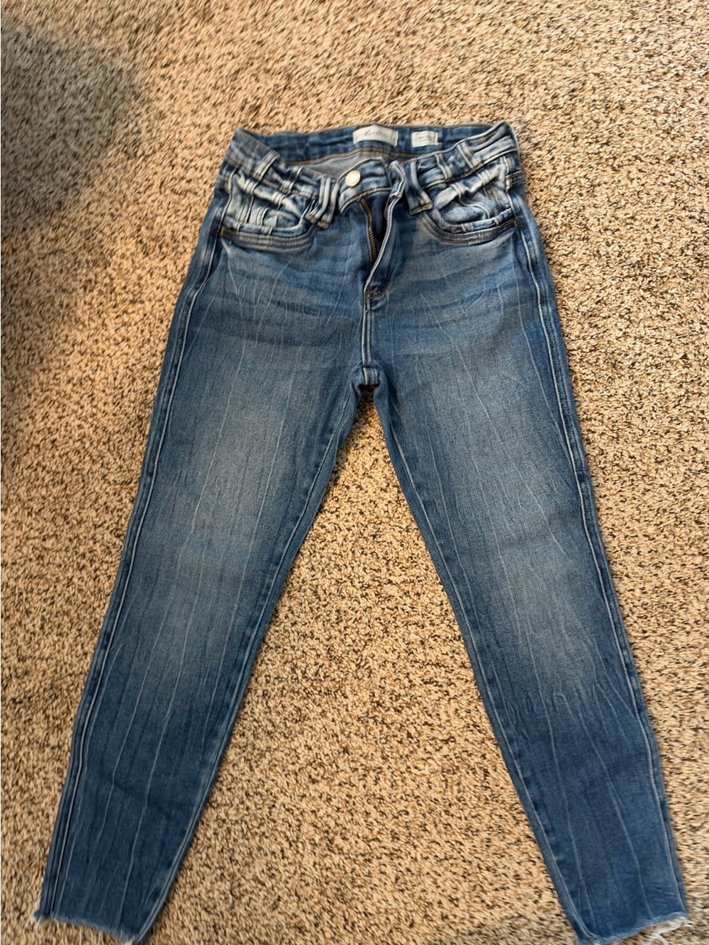 KanCan Medium Wash Skinny Jeans with Whiskering